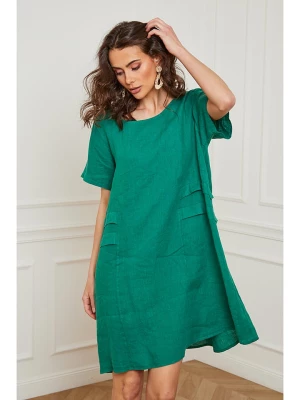 Joséfine Lniana sukienka "Erbus" w kolorze zielonym rozmiar: XXL