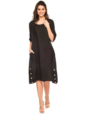 Joséfine Lniana sukienka "Hulis" w kolorze czarnym rozmiar: XL