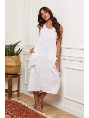 Joséfine Lniana sukienka w kolorze białym rozmiar: XXL