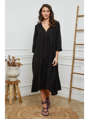 Joséfine Lniana sukienka w kolorze czarnym rozmiar: XXL