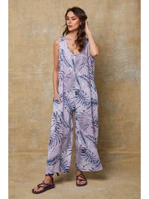 Joséfine Lniany kombinezon "Magda" w kolorze lawendowo-niebieskim rozmiar: XXL