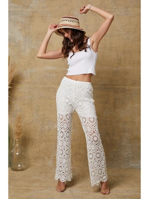 Joséfine Spodnie "Ardus" w kolorze kremowym rozmiar: M