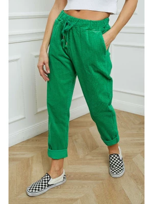 Joséfine Spodnie dresowe "Zora" w kolorze zielonym rozmiar: M