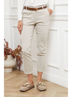 Joséfine Spodnie "Lorial" w kolorze kremowym rozmiar: M