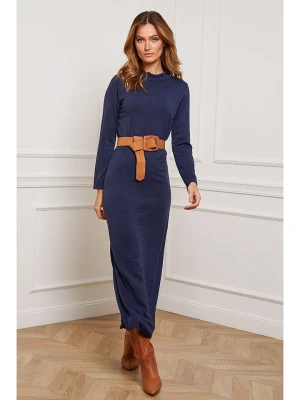 Joséfine Sukienka dzianinowa "Analog" w kolorze granatowym rozmiar: S