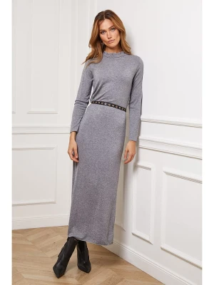 Joséfine Sukienka dzianinowa "Analog" w kolorze szarym rozmiar: XL