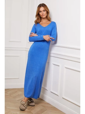 So Cachemire Sukienka dzianinowa "Dovel" w kolorze niebieskim rozmiar: XL