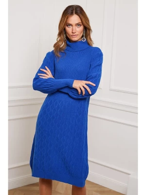 Joséfine Sukienka dzianinowa "Eclose" w kolorze niebieskim rozmiar: S