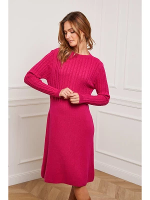 So Cachemire Sukienka dzianinowa "Fanola" w kolorze różowym rozmiar: XL