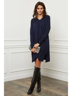 Joséfine Sukienka dzianinowa "Farel" w kolorze granatowym rozmiar: S