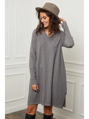 Joséfine Sukienka dzianinowa "Farel" w kolorze szarym rozmiar: L