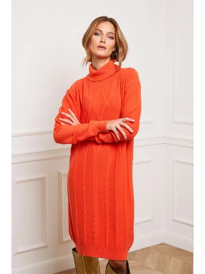 Joséfine Sukienka dzianinowa "Felicidad" w kolorze pomarańczowym rozmiar: M