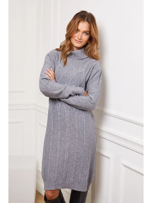 Joséfine Sukienka dzianinowa "Felicidad" w kolorze szarym rozmiar: S