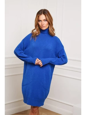 Joséfine Sukienka dzianinowa "Landreau" w kolorze niebieskim rozmiar: L