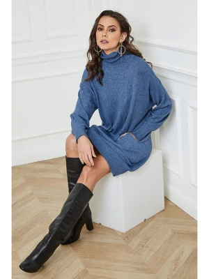 Joséfine Sukienka dzianinowa "Warren" w kolorze niebieskim rozmiar: XL