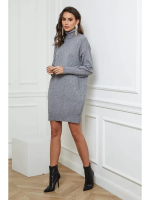 Joséfine Sukienka dzianinowa "Warren" w kolorze szarym rozmiar: L