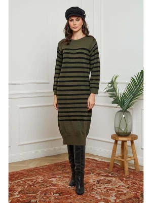 Joséfine Sukienka "Izar" w kolorze czarno-oliwkowym rozmiar: XL