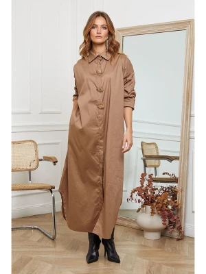 Joséfine Sukienka "Mateo" w kolorze beżowym rozmiar: XL