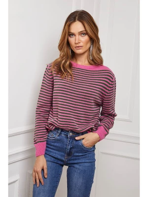 Joséfine Sweter "Astro" w kolorze różowo-zielonym rozmiar: S