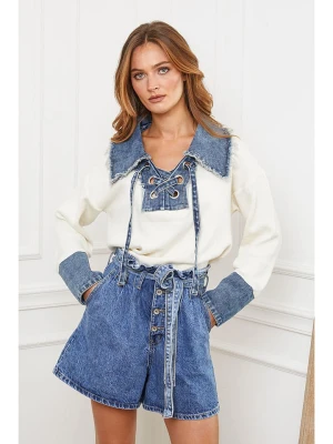 Joséfine Sweter "Calvi" w kolorze kremowo-niebieskim rozmiar: M