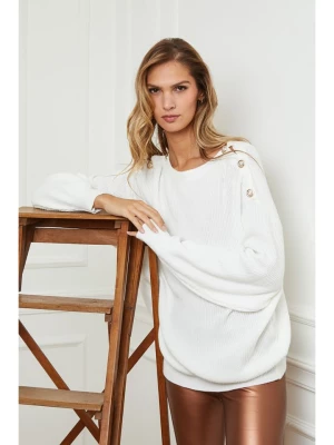 Joséfine Sweter "Cobalt" w kolorze białym rozmiar: XL