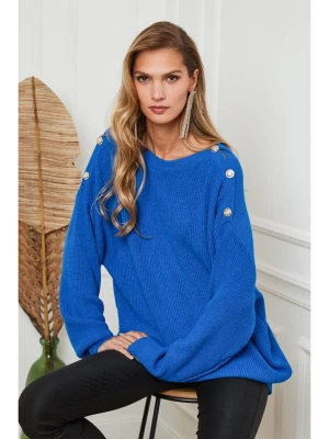 Joséfine Sweter "Cobalt" w kolorze niebieskim rozmiar: XL