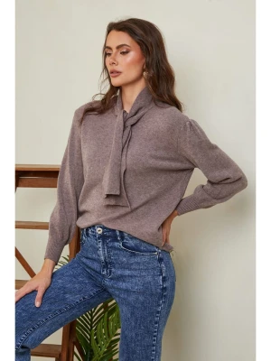 Joséfine Sweter "Igal" w kolorze brązowym rozmiar: S