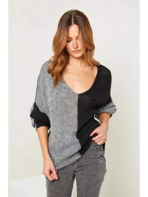 Joséfine Sweter "Josef" w kolorze szaro-czarnym rozmiar: L