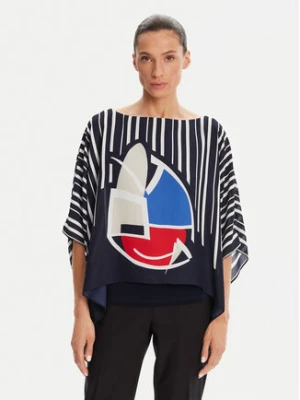Joseph Ribkoff Bluzka 251180 Granatowy Relaxed Fit