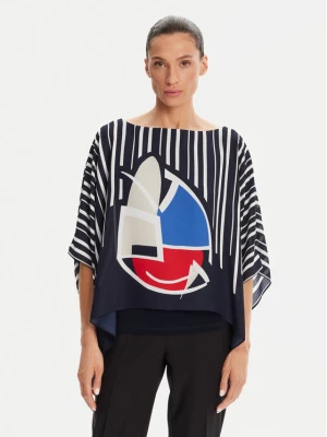 Joseph Ribkoff Bluzka 251180 Granatowy Relaxed Fit