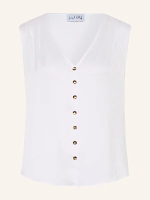 Joseph Ribkoff Bluzka Bez Rękawów Z Satyny weiss