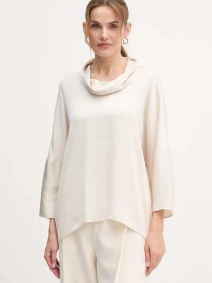 Joseph Ribkoff bluzka damska kolor beżowy gładka 254217