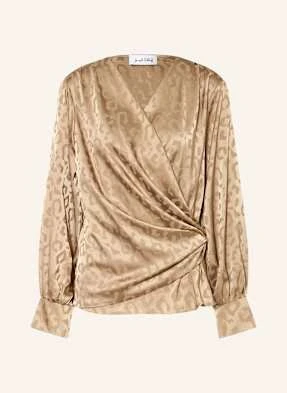 Joseph Ribkoff Bluzka Z Satyny W Stylu Kopertowym beige