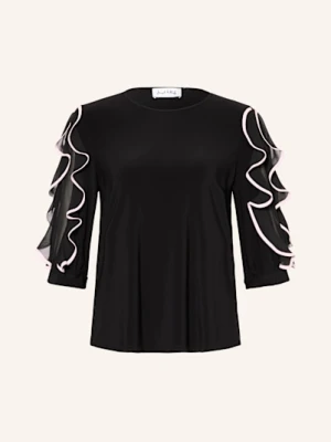 Joseph Ribkoff Bluzka Z Wolantami, Z Rękawem 3/4 schwarz