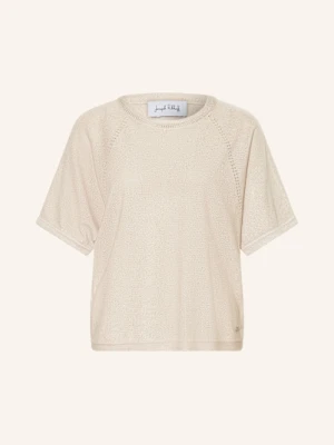 Joseph Ribkoff Dzianinowa Koszulka Z Cekinami beige