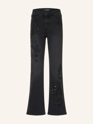 Joseph Ribkoff Jeansy Flared Z Cekinami schwarz 2606 Granitgrau