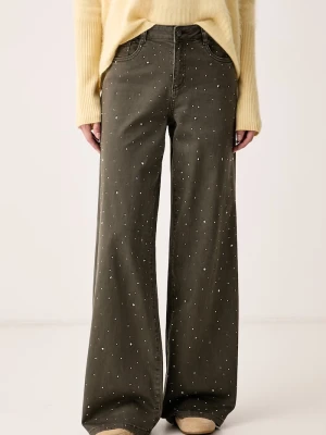 Joseph Ribkoff jeansy wide leg damskie zielony