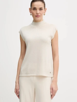 Joseph Ribkoff sweter damskie kolor beżowy lekki z półgolfem 254935