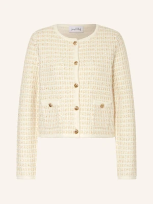 Joseph Ribkoff Kardigan Z Błyszczącą Przędzą I Cekinami weiss