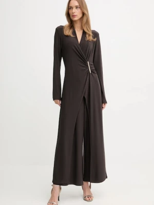 Joseph Ribkoff kombinezon kolor brązowy z dekoltem w szpic 254219