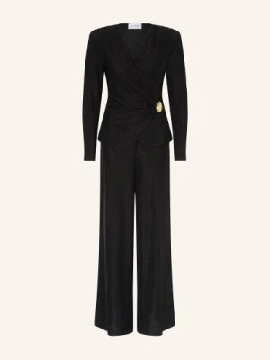 Joseph Ribkoff Kombinezon W Stylu Kopertowym Z Błyszczącą Przędzą I Wolantami schwarz