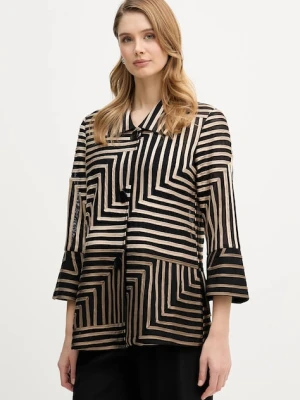 Joseph Ribkoff koszula damska kolor czarny regular z kołnierzykiem klasycznym 261980