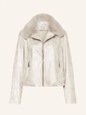 Joseph Ribkoff Kurtka Z Imitacji Skóry Z Odpinanym Sztucznym Futrem grau