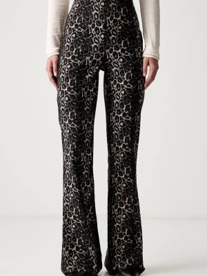 Joseph Ribkoff legginsy damskie z bawełną brązowy