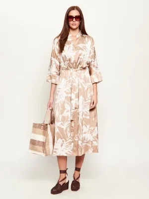 Joseph Ribkoff Satynowa sukienka z paskiem