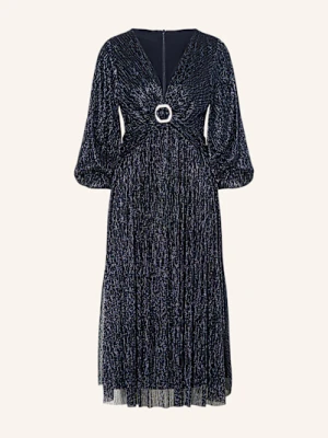 Joseph Ribkoff Signature Sukienka Koktajlowa Z Błyszczącą Przędzą I Rękawami 3/4 blau