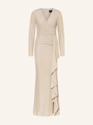 Joseph Ribkoff Signature Suknia Wieczorowa Z Dżerseju Z Falbanami beige