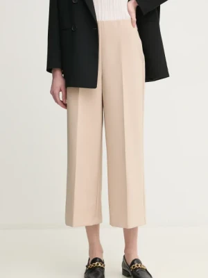 Joseph Ribkoff spodnie damskie kolor beżowy fason culottes high waist 251265