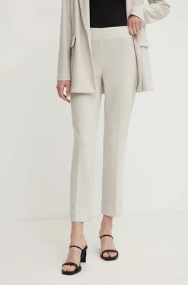 Joseph Ribkoff spodnie damskie kolor beżowy proste medium waist 143105