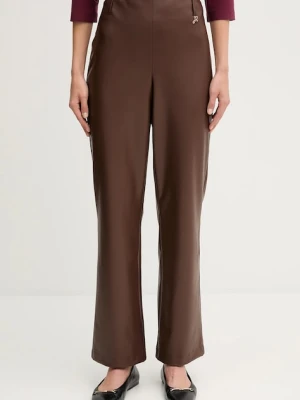 Joseph Ribkoff spodnie damskie kolor brązowy proste high waist 253060